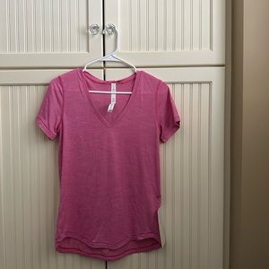 NWT - Lululemon - What the Sport Tee - Color: Heathered Pink Paradise - Size: 6